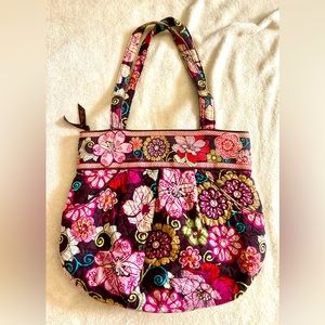 Vintage Brown Floral Vera Bradley Shoulder Bag